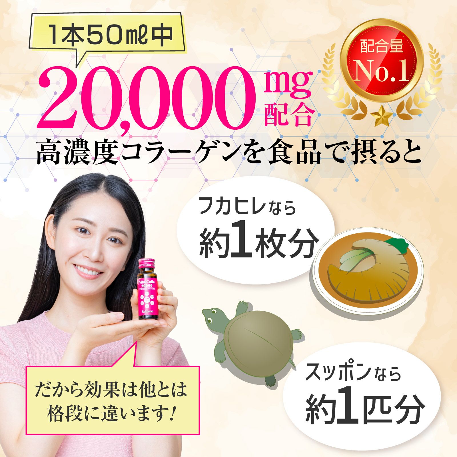 ビタコラ20000 ビタコラ20000 (1本50mL) 高濃度コラーゲンドリンク 即効 サプリ 美容