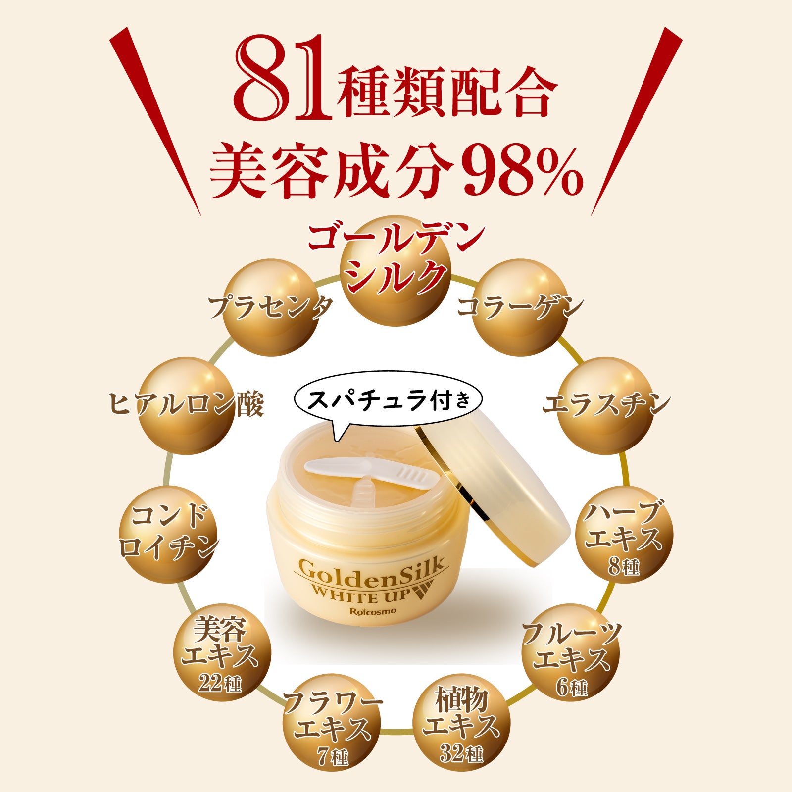 医薬部外品 ゴールデンシルク ホワイトアップ 大容量 62g×1個 | 【公式