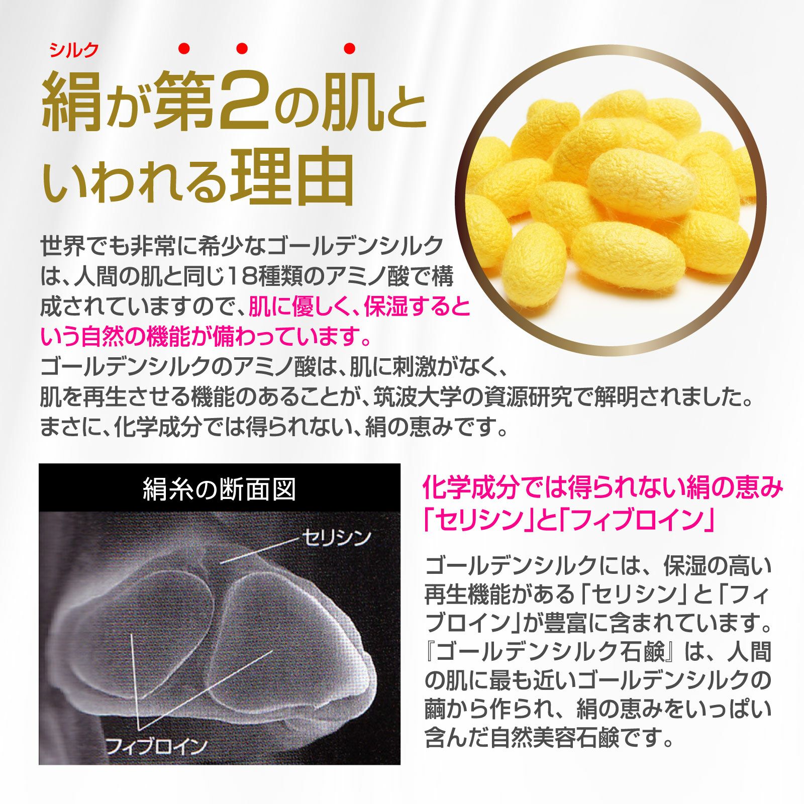 絹の艶姫ゴールデンシルク石鹸